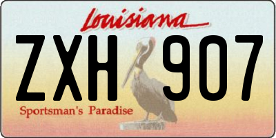 LA license plate ZXH907