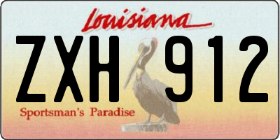 LA license plate ZXH912