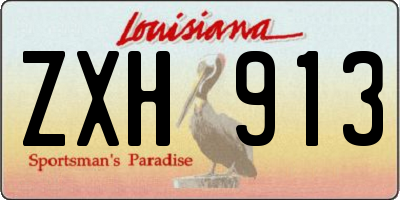 LA license plate ZXH913