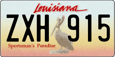 LA license plate ZXH915