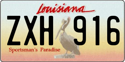 LA license plate ZXH916