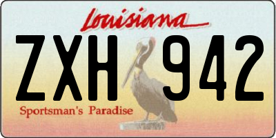 LA license plate ZXH942