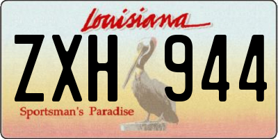 LA license plate ZXH944