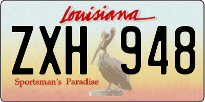 LA license plate ZXH948