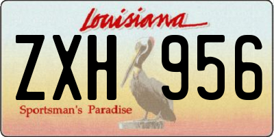 LA license plate ZXH956