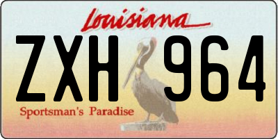 LA license plate ZXH964