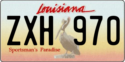 LA license plate ZXH970