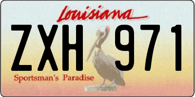 LA license plate ZXH971