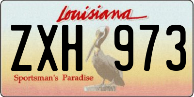 LA license plate ZXH973