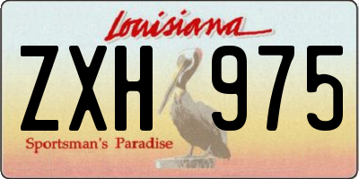 LA license plate ZXH975