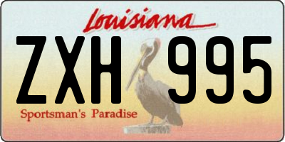 LA license plate ZXH995