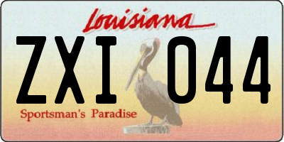 LA license plate ZXI044