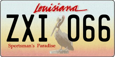 LA license plate ZXI066