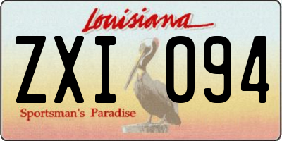 LA license plate ZXI094