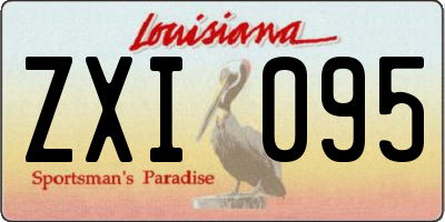 LA license plate ZXI095