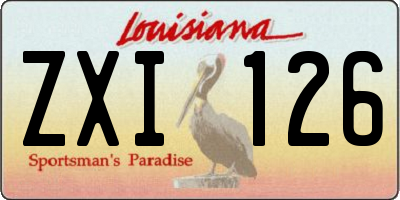 LA license plate ZXI126