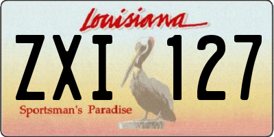 LA license plate ZXI127