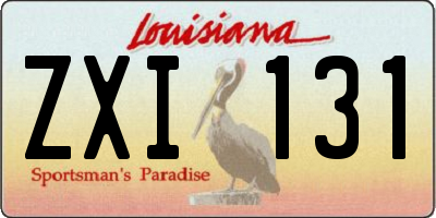 LA license plate ZXI131