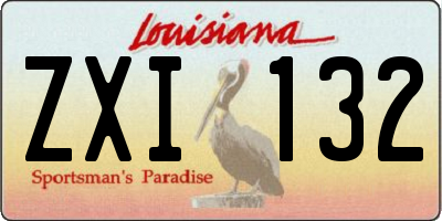 LA license plate ZXI132