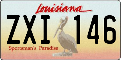 LA license plate ZXI146