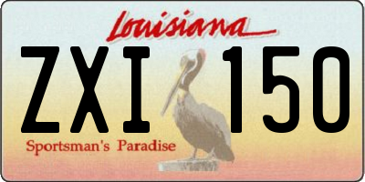 LA license plate ZXI150