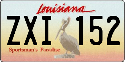 LA license plate ZXI152