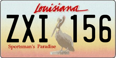 LA license plate ZXI156