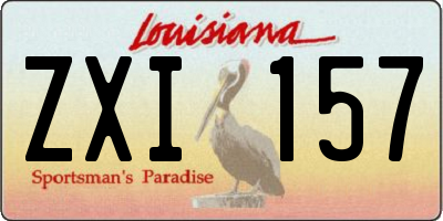 LA license plate ZXI157