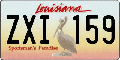 LA license plate ZXI159