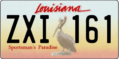 LA license plate ZXI161