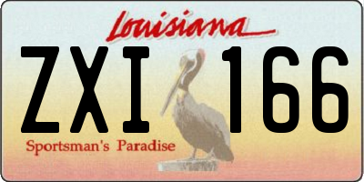 LA license plate ZXI166