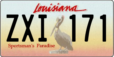 LA license plate ZXI171