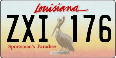 LA license plate ZXI176