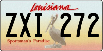 LA license plate ZXI272