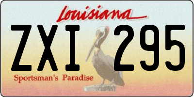 LA license plate ZXI295