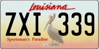 LA license plate ZXI339