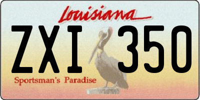 LA license plate ZXI350