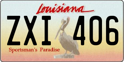 LA license plate ZXI406