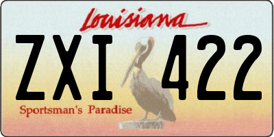 LA license plate ZXI422
