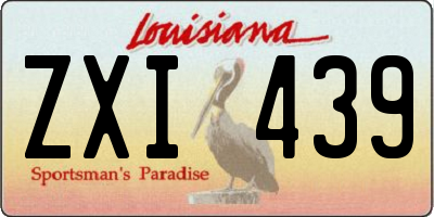 LA license plate ZXI439