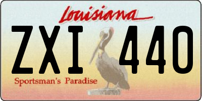 LA license plate ZXI440