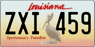 LA license plate ZXI459