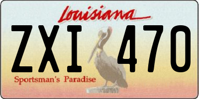 LA license plate ZXI470