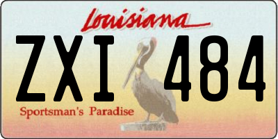 LA license plate ZXI484