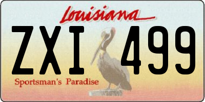 LA license plate ZXI499