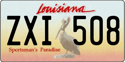 LA license plate ZXI508