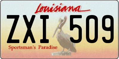 LA license plate ZXI509