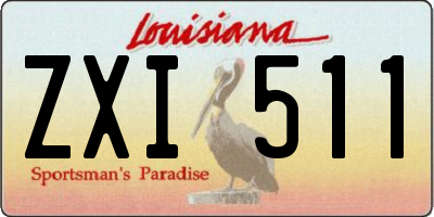 LA license plate ZXI511
