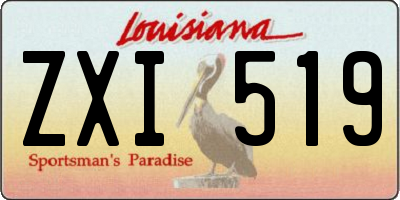 LA license plate ZXI519