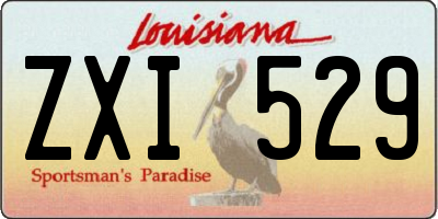 LA license plate ZXI529